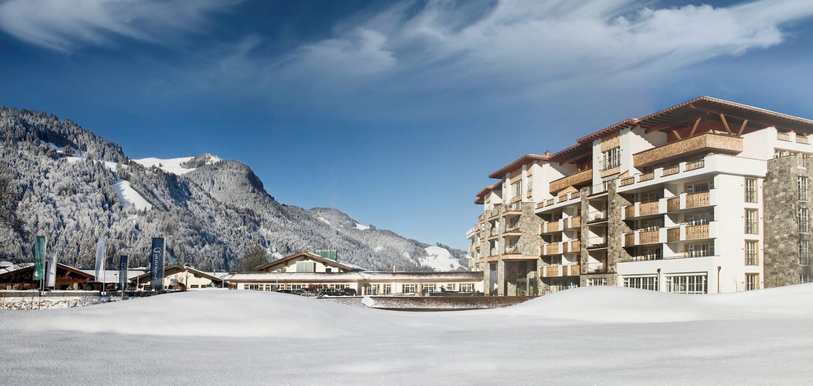 The Luxury Hotel in snowy Kitzbühel