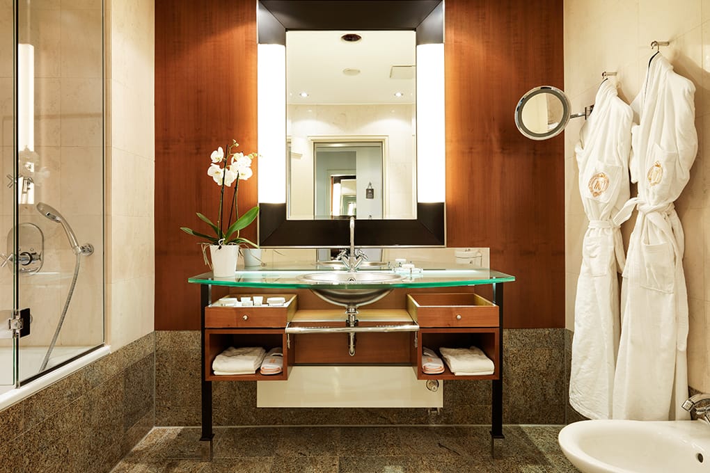 Insight into the modern bathroom of a superior double room