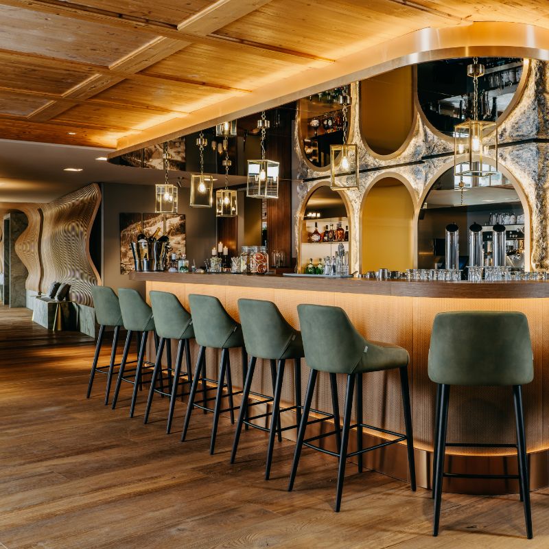 The elegant Cooper Bar and Lounge at the Grand Tirolia in Kitzbühel